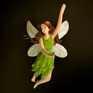 Forest Fairy Ornament. 6 inches ceramic.